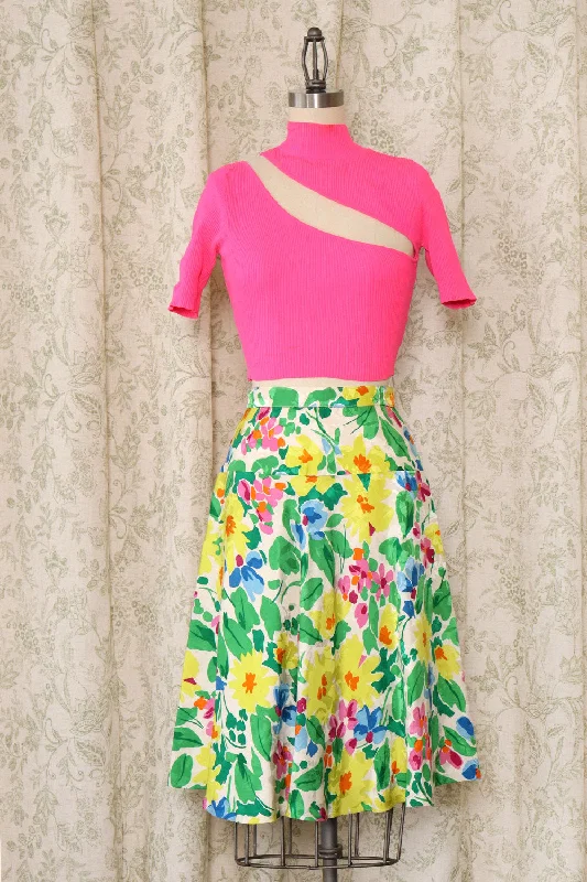Spring Silk Yoke Skirt XS corduroy skirt comfortable