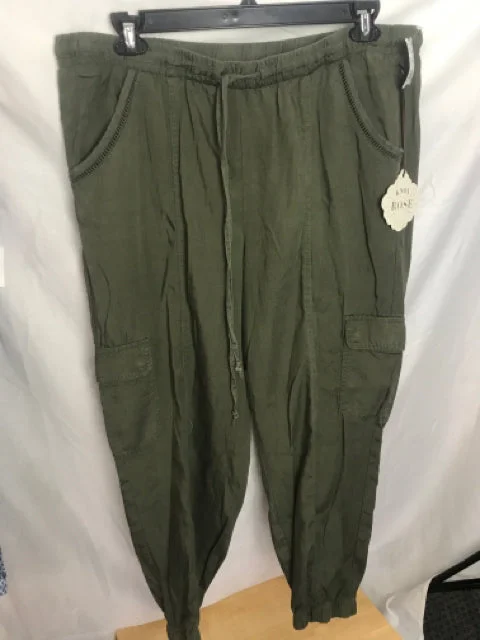 Size XXL Knox Rose Green NEW Women's Pants Warm Wool Trousers