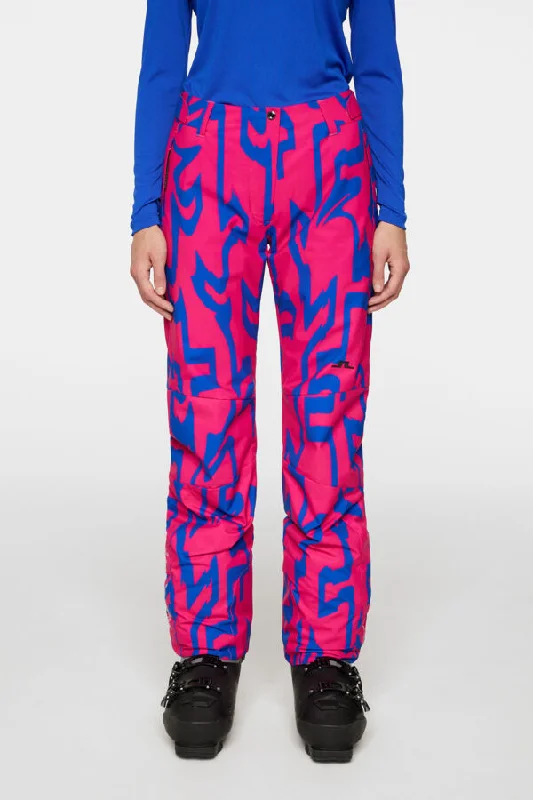 Pauline Print Pant Elegant High-Waist Pants