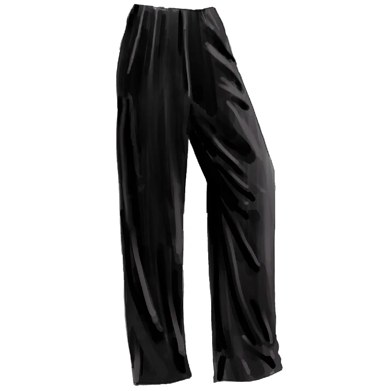 Dazzling High-Waisted Velvet Pant Wide-Legged Palazzos