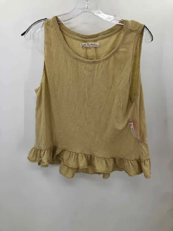 Pre-Owned Free People Yellow Size XS Tank Top soft tank top