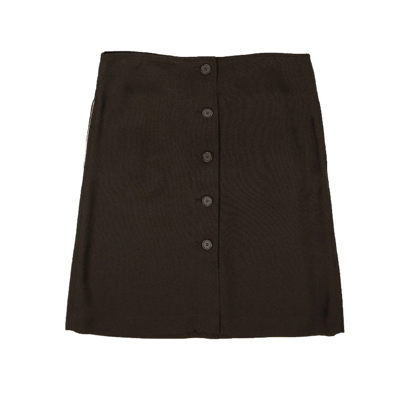 BTV-XBTM-0053/44 571964VA6F0_8812 Chocolate Bottega Veneta Button Down Skirt slim fit skirt
