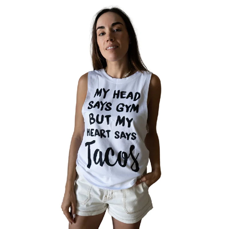 Taco Tank - White bright tank top