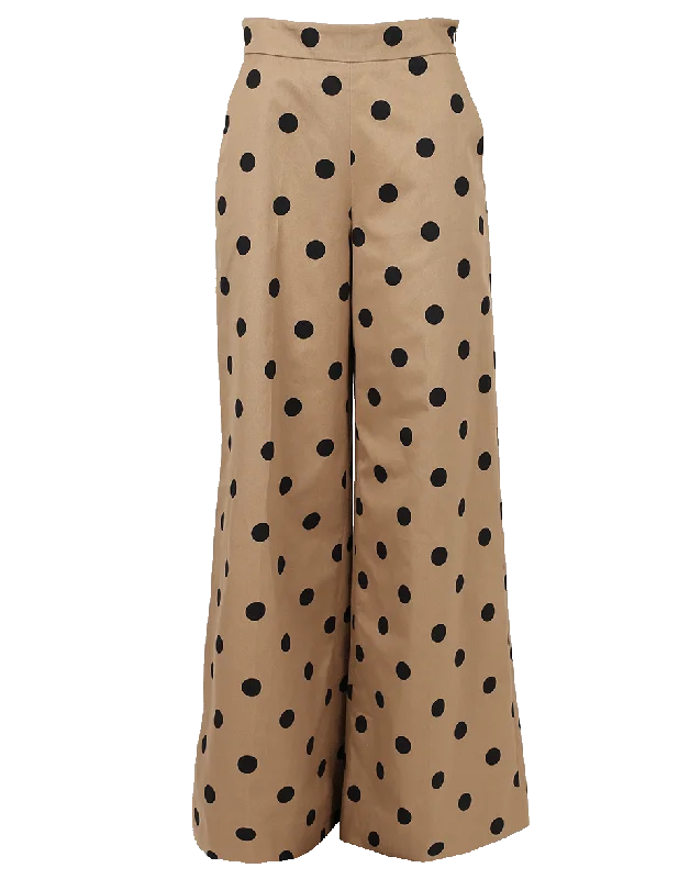 Wide Leg Polka Dot Pant Relaxed Lounge Trousers