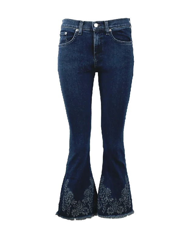 Crop Flare Pant Soft Cotton Pants