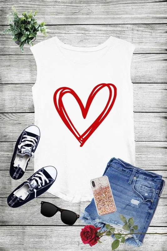 Layered Hearts Tank soft tank top