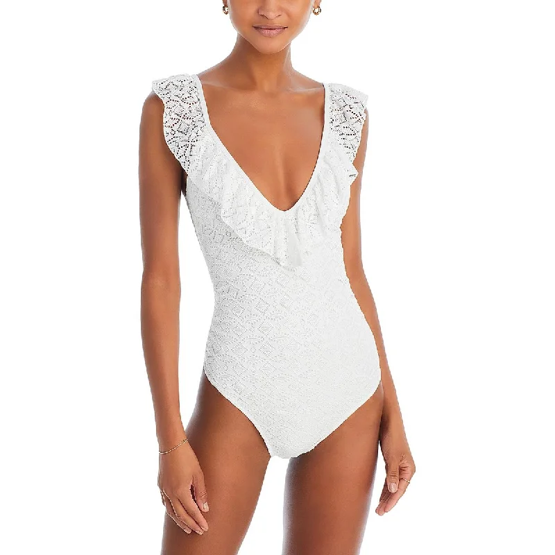 Ramy Brook Womens Cut-Out  One-Piece Swimsuit Vintage Swimwear Look