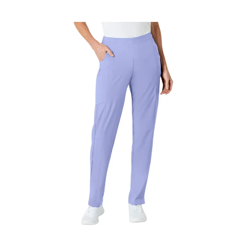 WonderWink Women's Flat Front Cargo Scrub Pant - Ceil Blue - ONLINE STORE CREDIT/EXCHANGE ONL Comfortable Wide-Leg Pants