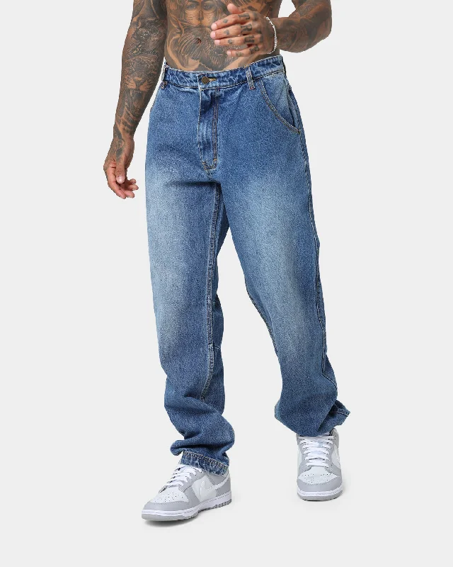Honor The Gift Icon Denim Pants Light Indigo Sleek Black Pants