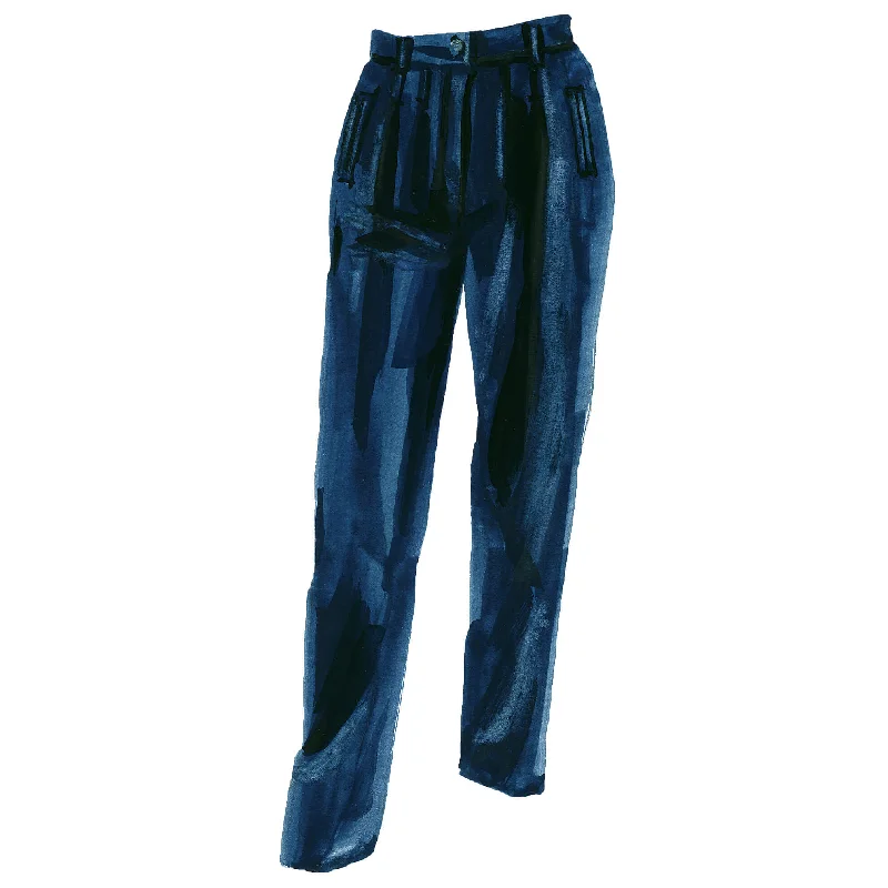 Silk Spotlight Pants Chic Wool Trousers