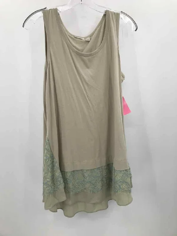 Pre-Owned Logo Green Size Medium Tank Top mesh tank top
