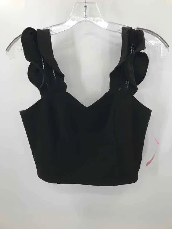 Pre-Owned Privy Black Size Small Tank Top lace back tank