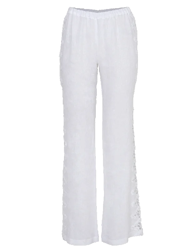 Timor Lace Pant Comfy Zip-Up Pants