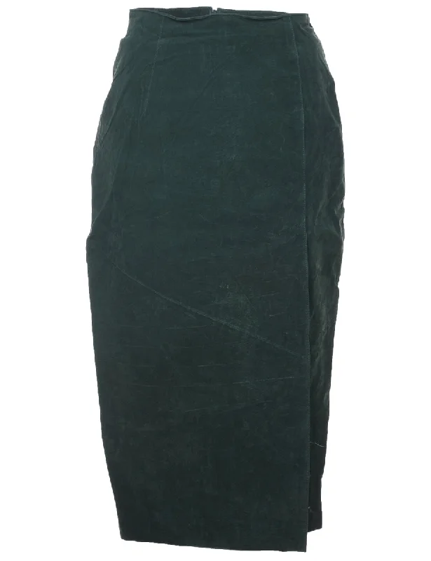 Suede Pencil Shape Maxi Skirt - S breathable skirt fabric