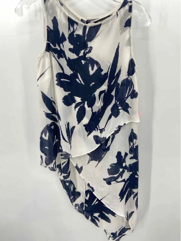 Pre-Owned WHBM White Size XS Printed Tank Top metallic tank top