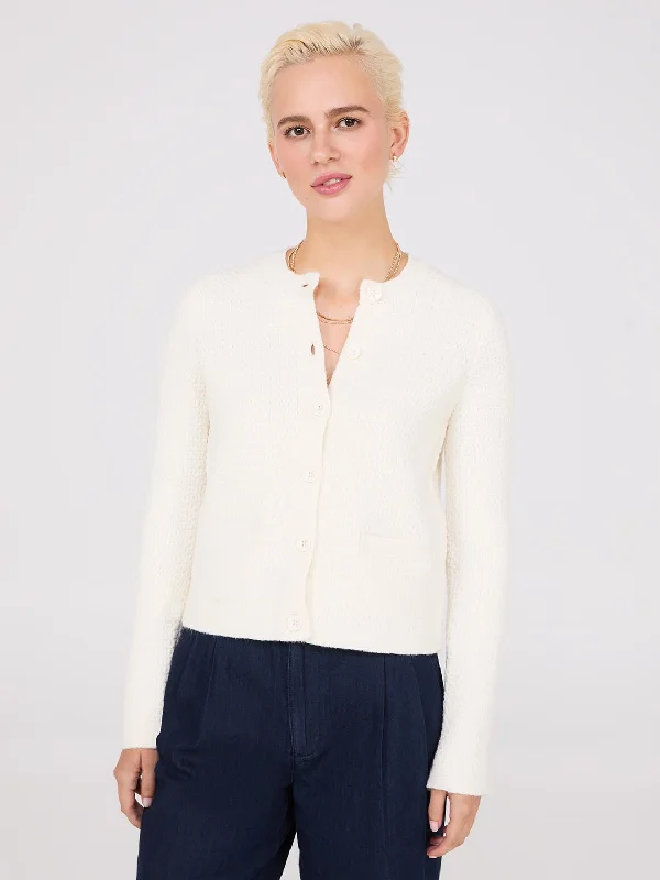 Basketweave Button-Front Cardigan Long Cardigan Short Cardigan Medium Cardigan