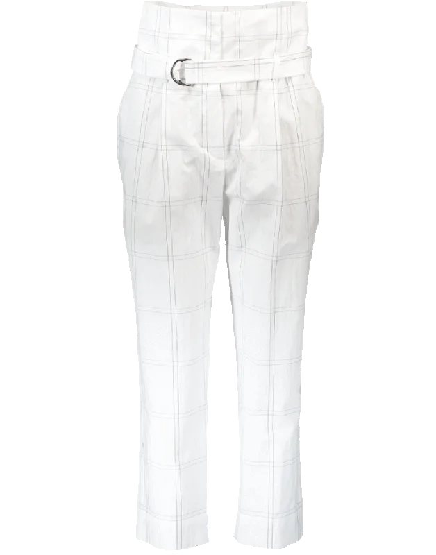 Paper Bag Waist Pant Elegant Silk Pants