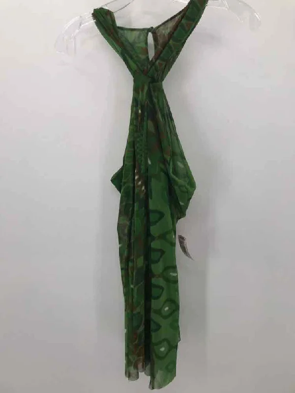 Pre-Owned Class Roberto Cavalli Green Size 12 One Shoulder Tank Top baby blue tank
