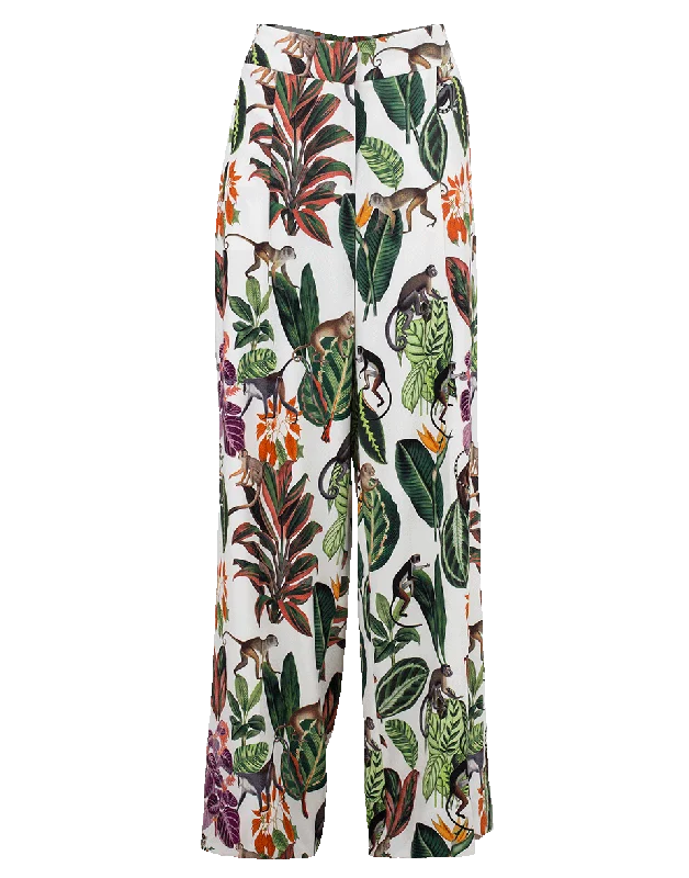 Jungle Print Pant Formal Dress Pants