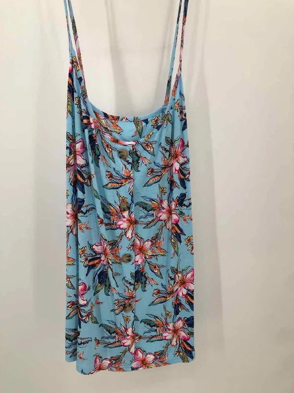 Pre-Owned Lascana for Venus Blue Size XL Floral Tank Top comfortable tank top