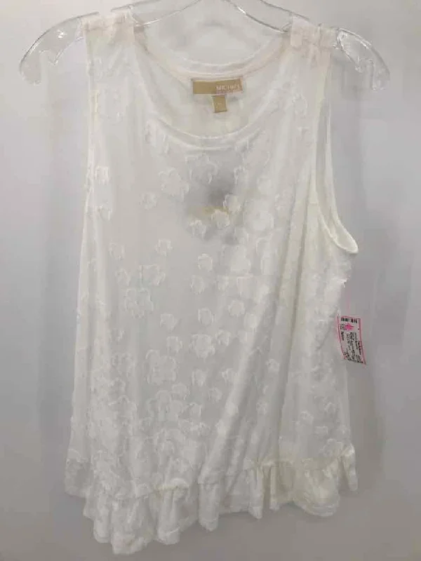 Pre-Owned MICHAEL Michael Kors White Size Medium Tank Top breathable tank top