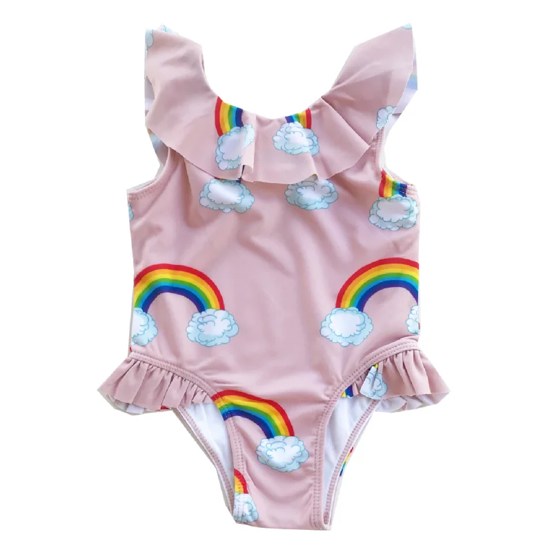 Baby Rainbow Ruffle Swimsuit Stylish Swimsuit Set