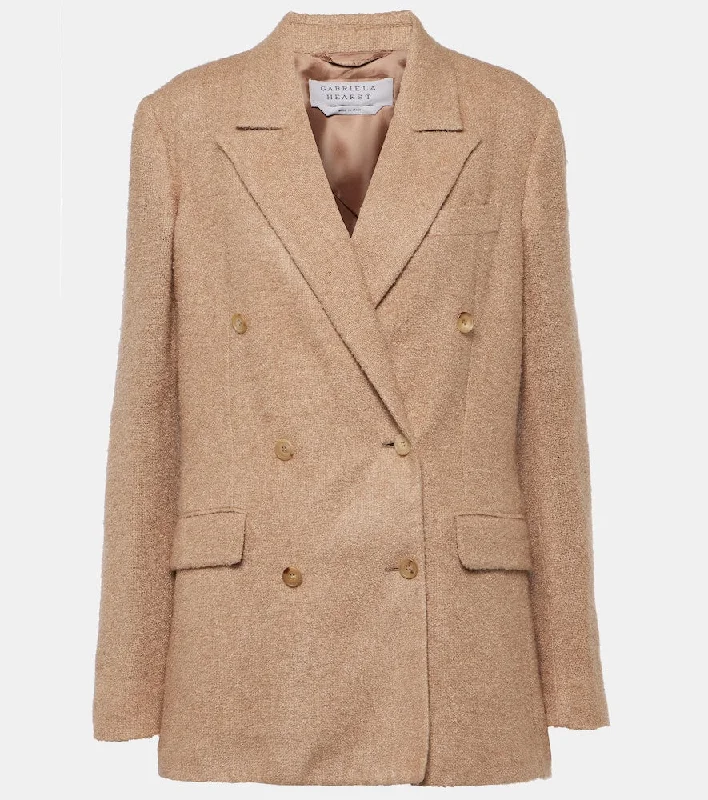 Gabriela Hearst Amergin boucl√É¬© gauze jacket Front Pockets Side Pockets Patch Pockets
