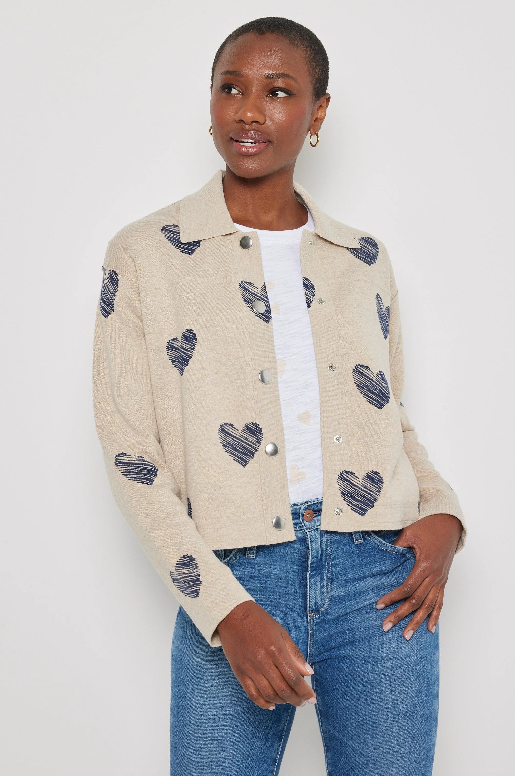 Lisa Todd Heart Flutter Jacket Ribbed Jacket Pleated Jacket Ruffled Jacket