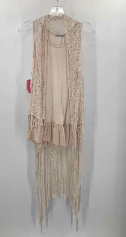 Pre-Owned Made In Italy Ivory Size One Size Tunic Tank Top graphic tank top