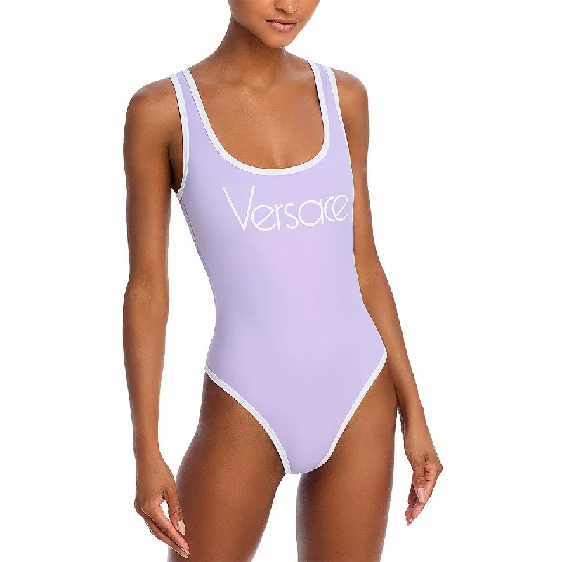 Versace Womens Solid  One-Piece Swimsuit Comfortable Tankini Set