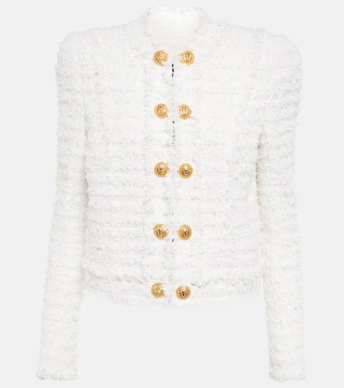 Balmain Tweed jacket Mesh Jacket Canvas Jacket Denim Jacket