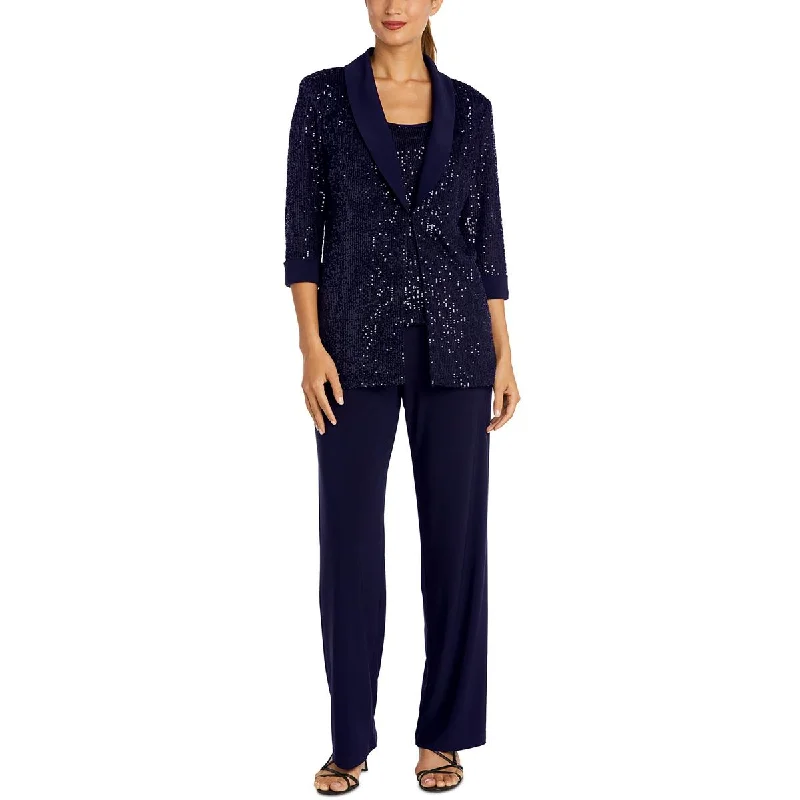 R&M Richards Womens 3PC Set Pant Outfit Trendy Printed Pants