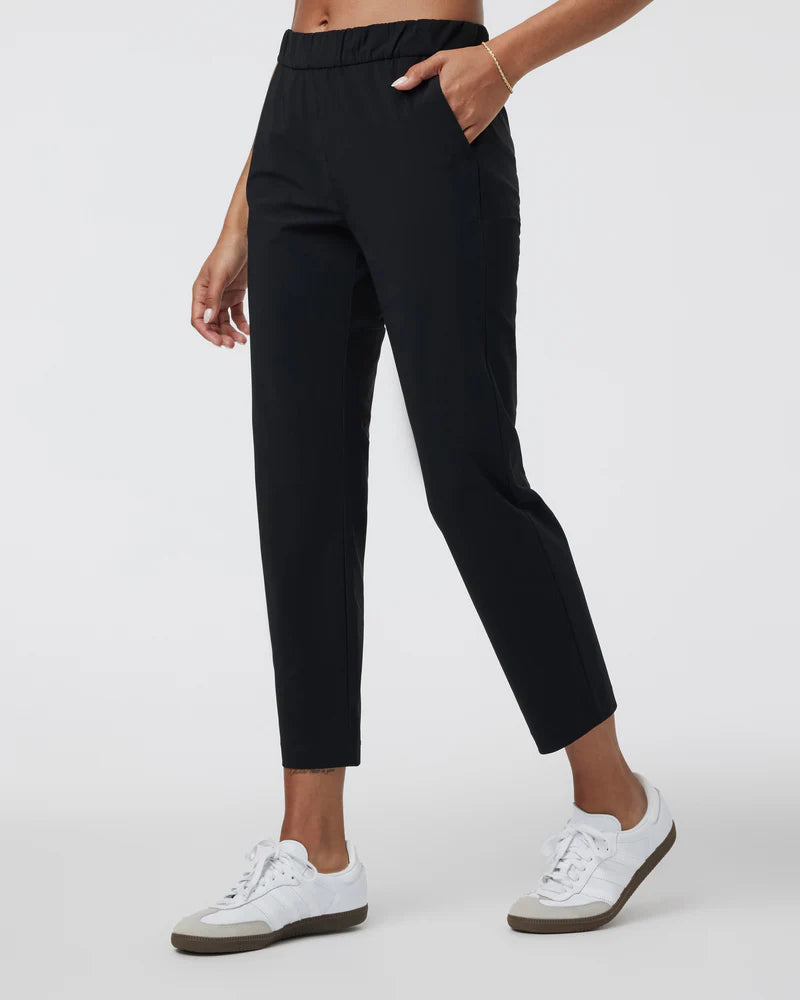 Miles Ankle Pant - Black Trendy Wide-Legged Trousers