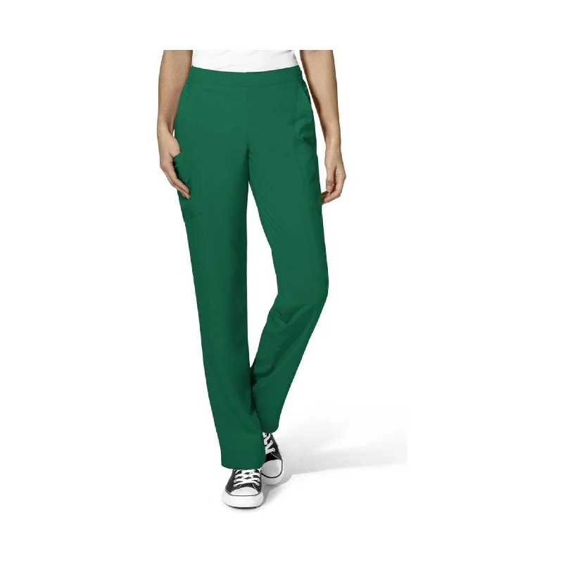WonderWink Women's Flat Front Cargo Scrub Pant - Hunter Green Soft Stretch Leggings