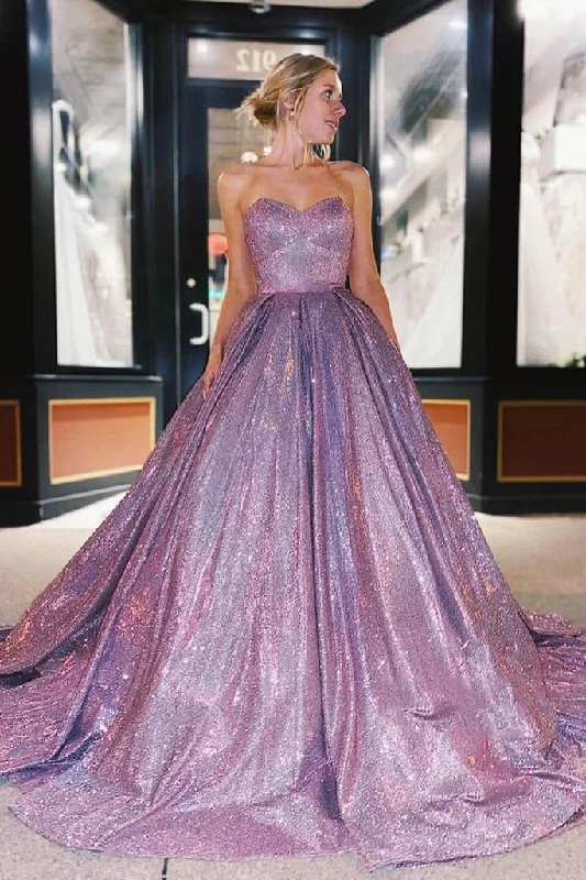 Shiny Strapless A-Line Long Prom Dress Party Dress,DP1011 Tunics Distressed trendy
