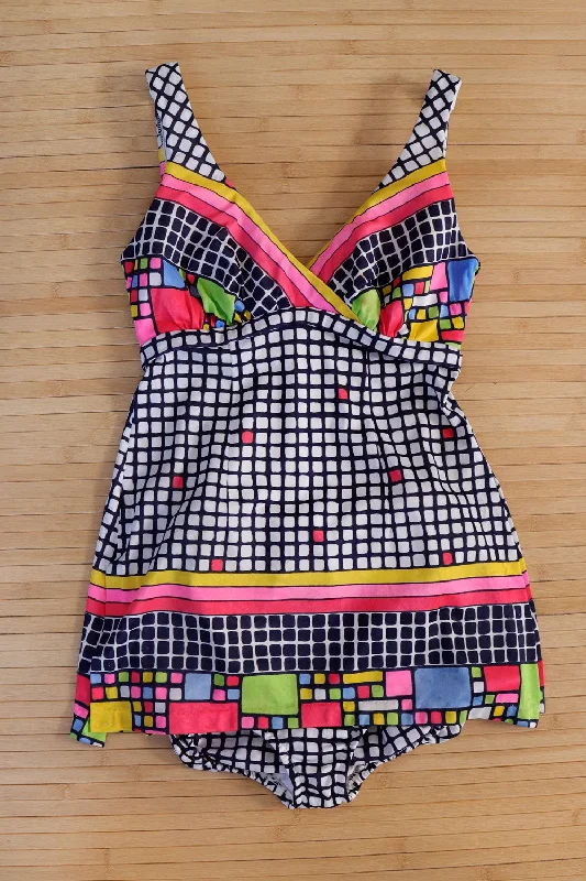 Sirena Technicolor Swimsuit M Elegant Ruffled Bikini