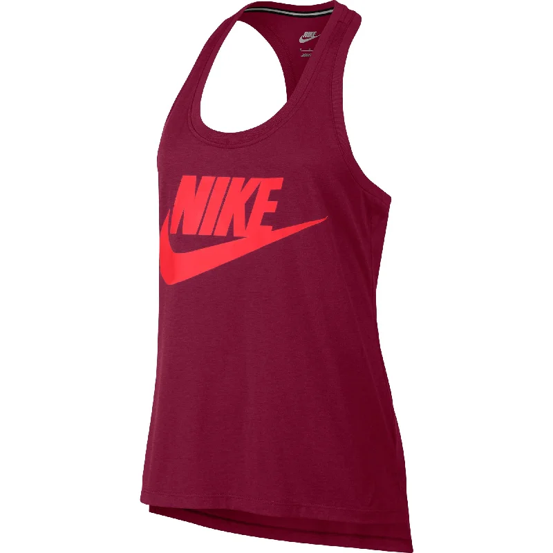 Nike NSW Signal Swoosh Logo Printed Women's Tank Top Red/Crimson cutout tank top