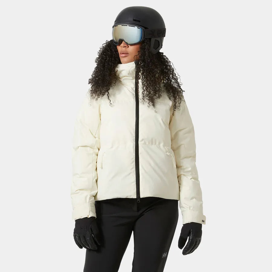 Helly Hansen Nora Puffy Ski Jacket Denim Fabric Leather Fabric Suede Fabric