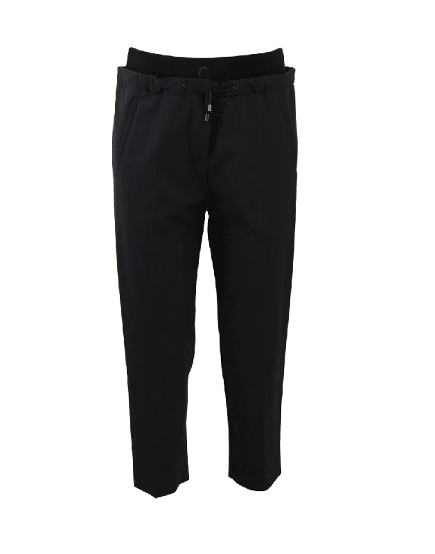 Double Waist Drawstring Pant Soft Stretch Leggings