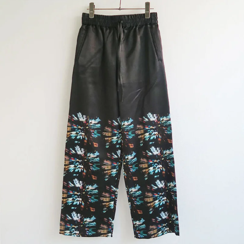 SALE 50%OFF ! <br/>【TELMA/テルマ】<br>Printed Relax Pants <br>TLM33FF021 Comfortable Denim Leggings