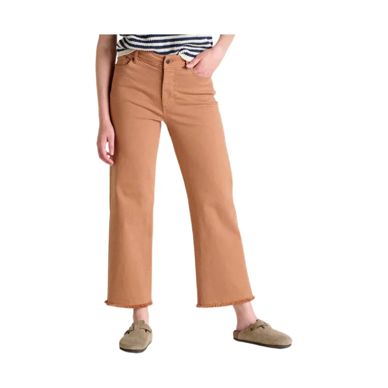 Toad & Co Women's Balsam Seeded Cutoff Pant - Hazel - ONLINE STORE CREDIT/EXCHANGE ONLY Trendy Wide-Leg Pants