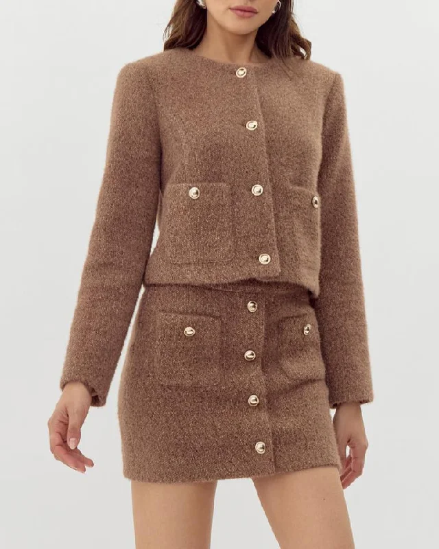 Ariella Brushed Cardigan Soft Cozy Warm