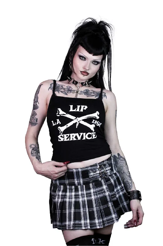 Cross Bones Cami Tank navy tank top