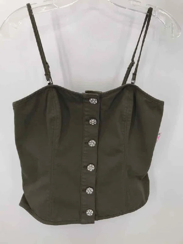 Pre-Owned WHBM Green Size 8 Tank Top cropped tank top