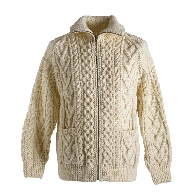 Hand Knit Zip Cardigan Layered Multi-layer Single Layer