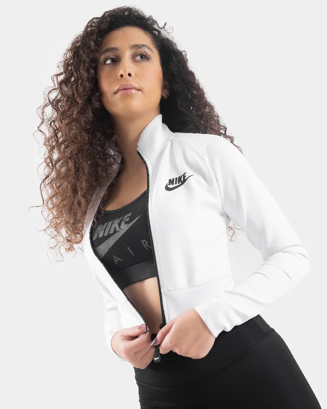 CROPPED WHITE JACKET NIKE Cotton Fabric Linen Fabric Terry Fabric