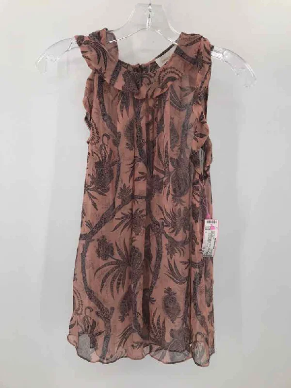 Pre-Owned Zimmermann Brown Size 0 Printed Tank Top vibrant tank top
