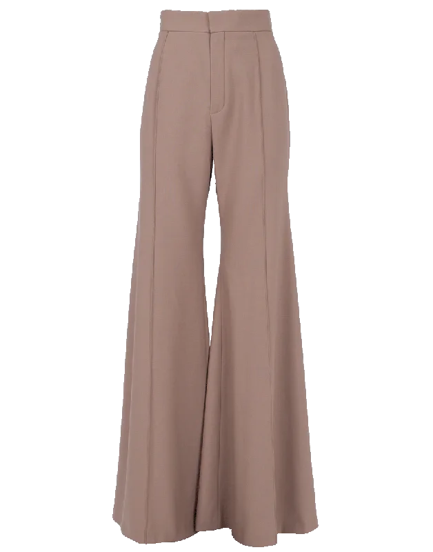 High Waisted Flare Pant Formal Wide-Leg Pants