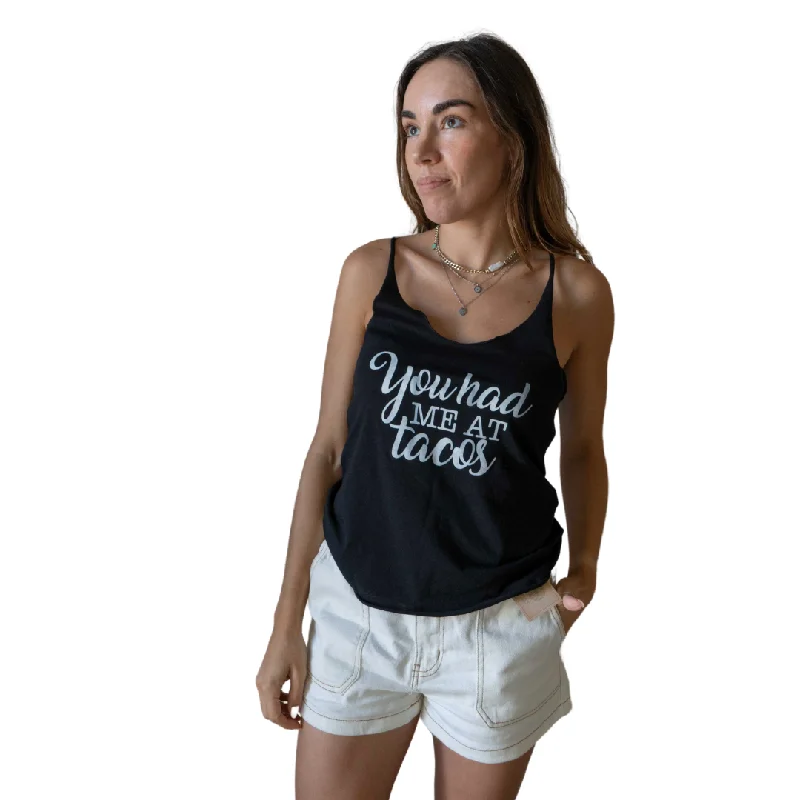 You Had Me At Taco Tank Top baby blue tank