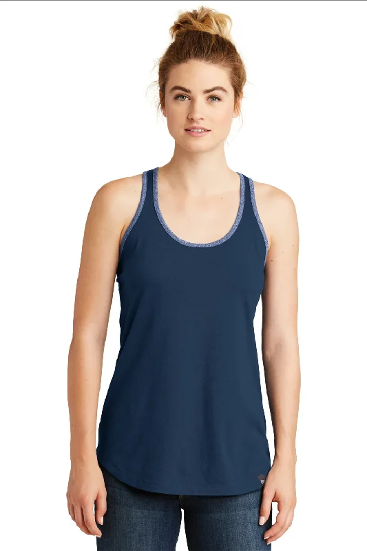 New Era Womens Heritage Tank Top - Dark Royal Blue/Royal Blue Twist - Closeout lightweight tank top